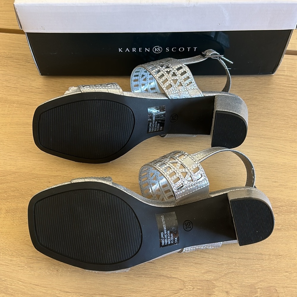 NIB Karen Scott Desiah Pewter Slingback - Picture 7 of 8